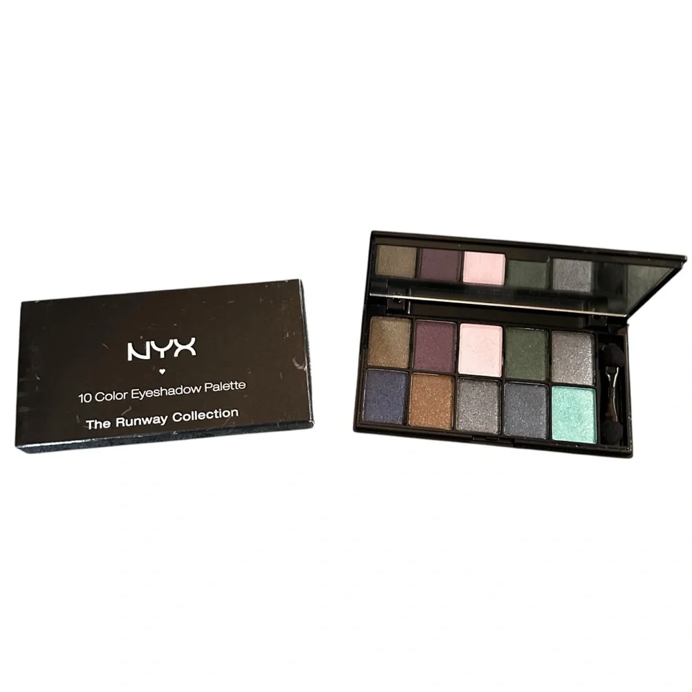 NYX Runway Collection 10 Color Eyeshadow Palette 09 Haute Model Discontinued NWT